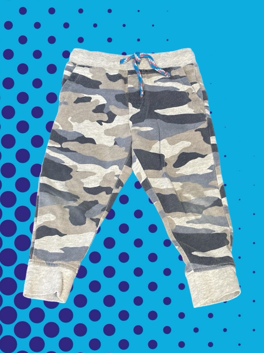 Crewcuts J.Crew Boys Size 4 Gray Camo Jogger Sweatpants